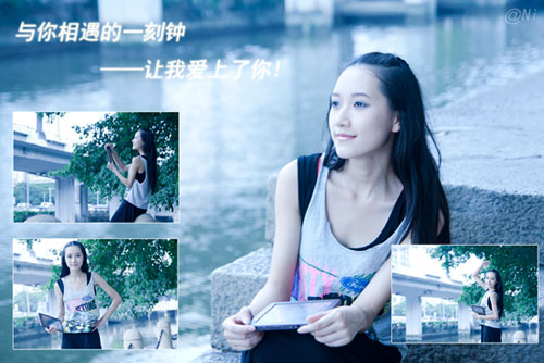 沙面,河边,美女图片