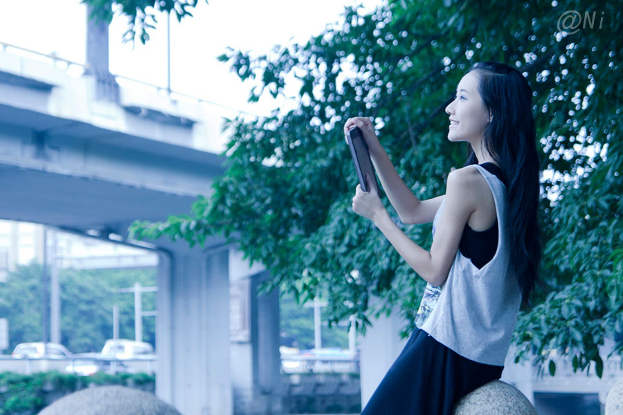 沙面,河边,美女图片