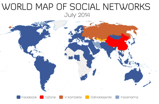 facebook只差7个国家未进入